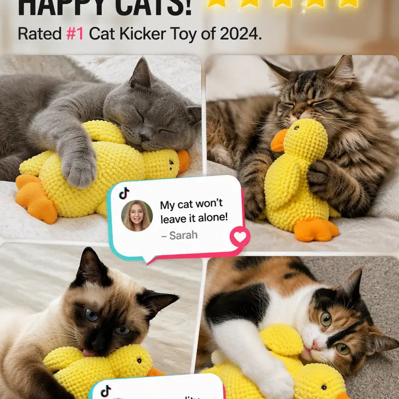 UQIOZ Plush Catnip Toy - Interactive Chew-Resistant Wand with Crinkle Sound for Engaging Play and Teething Relief for Cats