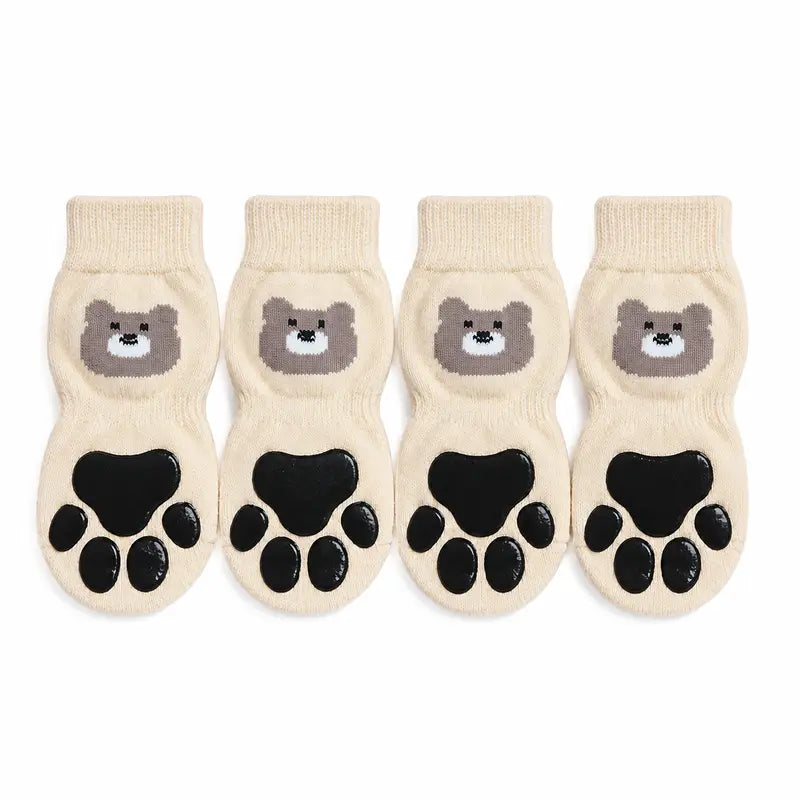 Dog Paw Protectors - 4-Piece Silicone Set with Anti-Slip Grip for Enhanced Outdoor Safety of Dogs and Puppies