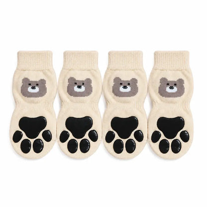 Dog Paw Protectors - 4-Piece Silicone Set with Anti-Slip Grip for Enhanced Outdoor Safety of Dogs and Puppies