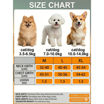 2 Pack Adjustable Pet Harness & Leash Set, Soft Suede Vest, Durable & Reflective, No-Tangle Leash for Easy Walking, Ideal for Daily Walks & Night Outdoor Use