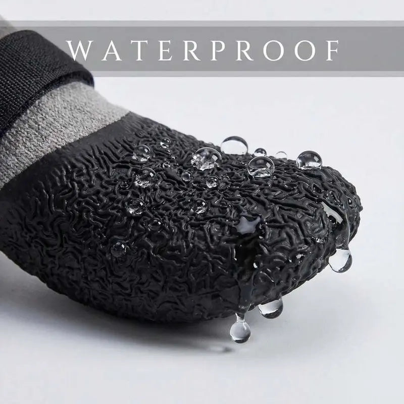 Pet Boots, Waterproof Pet Socks, Paw Protection, Rain Boot for Rainy Day, Wear Resistant Non Slip Dog Paw Covers for Small Medium Dogs, Ideal for Snow Walking & Vet Visits, Fits Teddy, Golden Retriever, Bichon Frise, Easy on Off, Washable Reusable