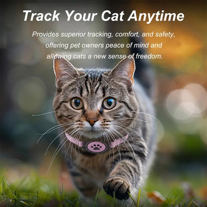 Smart Airtag Pet Collar for Kittens & Small Dogs - Adjustable Collars, 2-In-1 QR ID Tag, Elastic Strap Safety Gear, Reflective, Waterproof, Secure Hold, Customized Quick-Release Buckle, Indoor Use, Holiday Gift