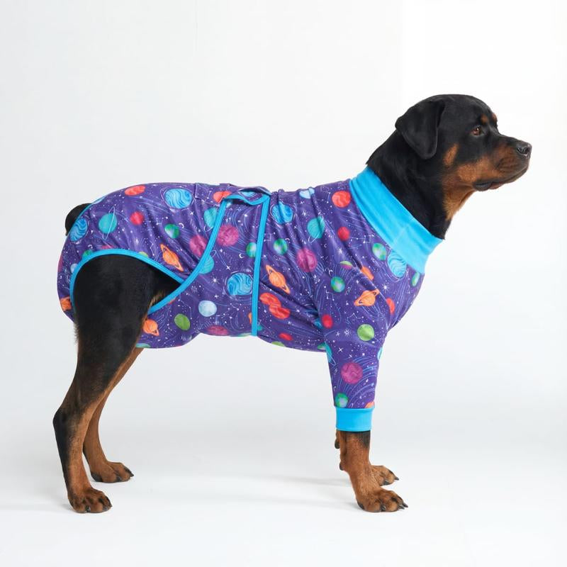 Spark Paws Dog Surgery Recovery Suit – Dog Recovery Suit after Surgery, Anti-Lick Dog Onesie, Abdominal Wound Protector, Soft Cone Alternative for Spay Neuter Male Female Pet Recovery - Donuts - S