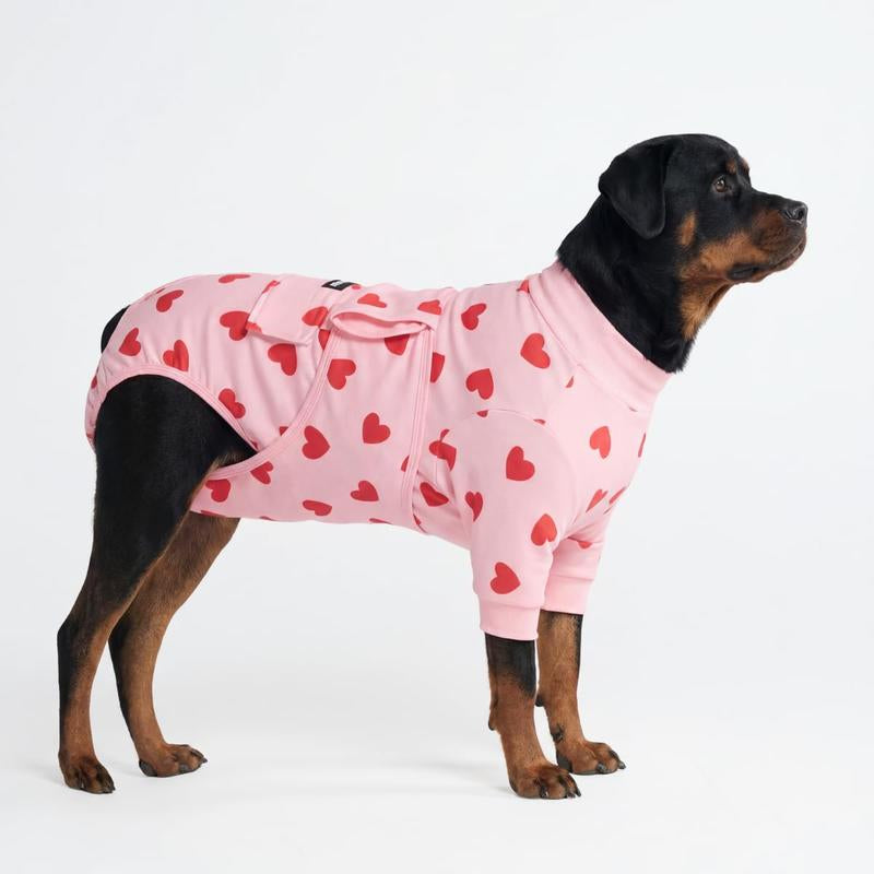 Spark Paws Dog Surgery Recovery Suit – Dog Recovery Suit after Surgery, Anti-Lick Dog Onesie, Abdominal Wound Protector, Soft Cone Alternative for Spay Neuter Male Female Pet Recovery - Donuts - S
