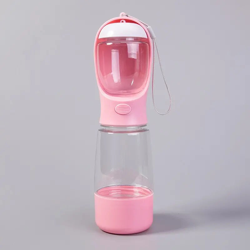 Portable Dog Water Bottle with Integrated Animal Water Bowl - Multifunctional On-The-Go Pet Hydration, Feeding Accessory for Dogs