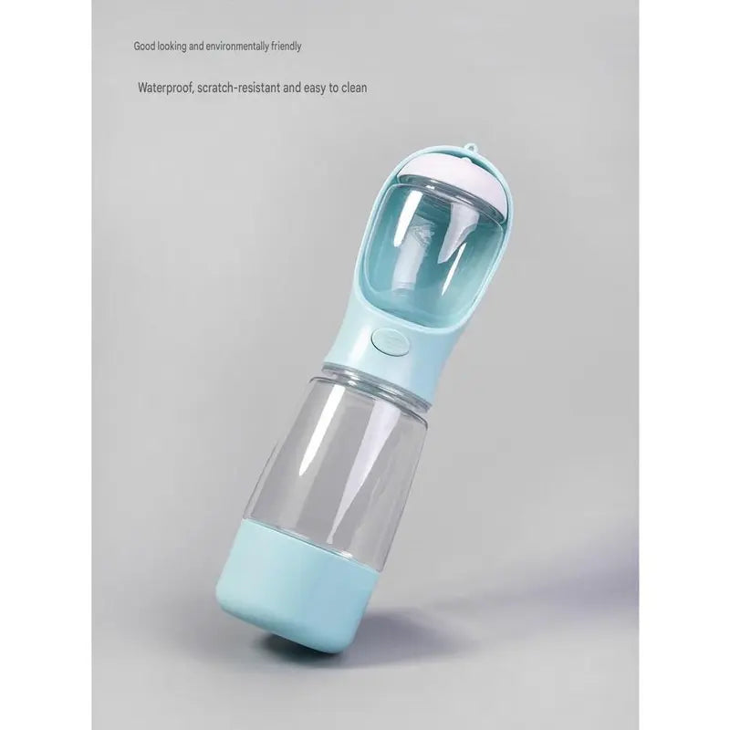 Portable Dog Water Bottle with Integrated Animal Water Bowl - Multifunctional On-The-Go Pet Hydration, Feeding Accessory for Dogs