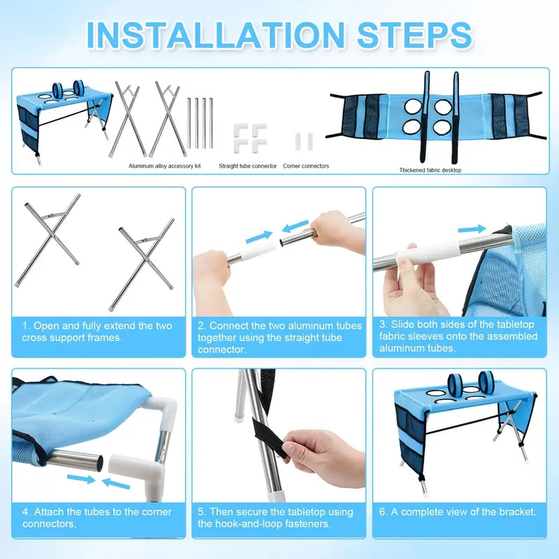 Pet Grooming Hammock with Stainless Steel Stand, Small-Medium Bathing Aid with Towel Strap, Foldable Stable Tool for Grooming Nail Trimming (No Battery, Ideal for Senior Dogs & Cats)