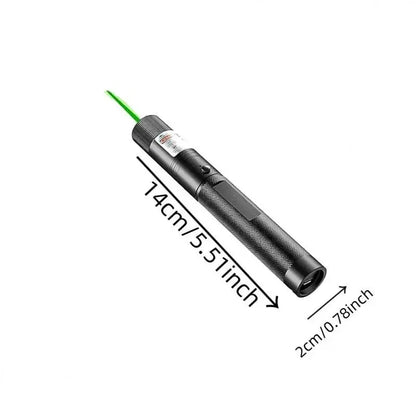 Rechargeable Green Laser Pointer and Line Light Flashlight for Long-Distance Use - Ideal for Presentations, TV/LED/LCD Screens, Office, Outdoors, and Pet Entertainment