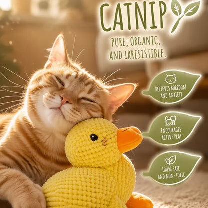 UQIOZ Plush Catnip Toy - Interactive Chew-Resistant Wand with Crinkle Sound for Engaging Play and Teething Relief for Cats