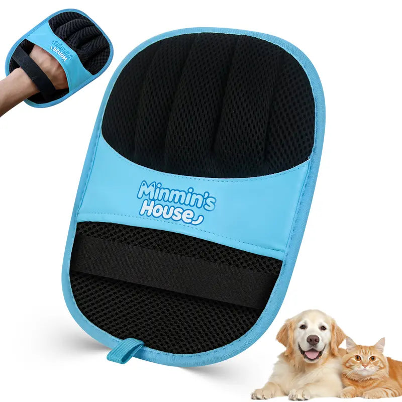Minmin'S House Pet Hair Removal Glove Deshedding Tool for Cats & Dogs, Upgraded 5-Finger Electrostatic Glove, Reusable Brush for Couch, Carpet