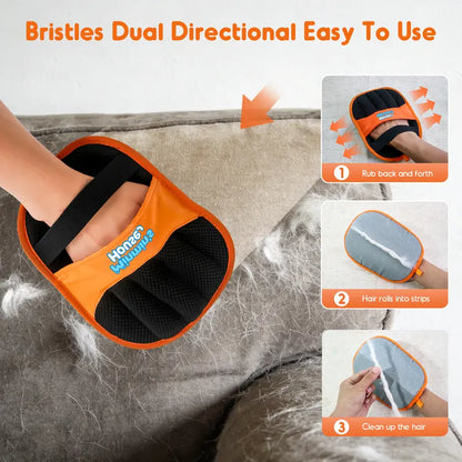 Minmin'S House Pet Hair Removal Glove Deshedding Tool for Cats & Dogs, Upgraded 5-Finger Electrostatic Glove, Reusable Brush for Couch, Carpet