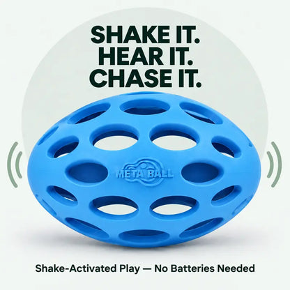 Durable Rubber Interactive Dog Ball Toy - Shake-Activated Sound Enrichment Toy for All Breeds, Encourages Activity, Offers Fetch Fun, Fruit Print Design