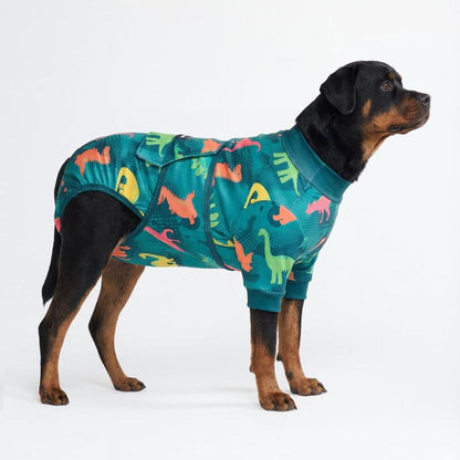 Spark Paws Dog Surgery Recovery Suit – Dog Recovery Suit after Surgery, Anti-Lick Dog Onesie, Abdominal Wound Protector, Soft Cone Alternative for Spay Neuter Male Female Pet Recovery - Donuts - S