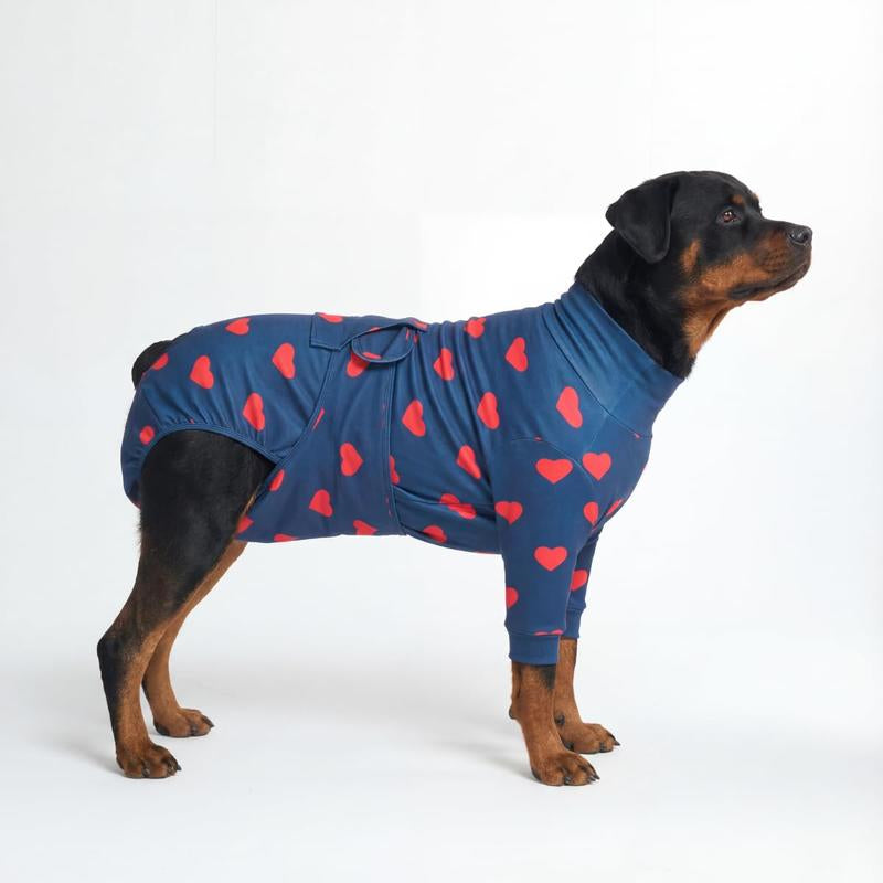 Spark Paws Dog Surgery Recovery Suit – Dog Recovery Suit after Surgery, Anti-Lick Dog Onesie, Abdominal Wound Protector, Soft Cone Alternative for Spay Neuter Male Female Pet Recovery - Donuts - S