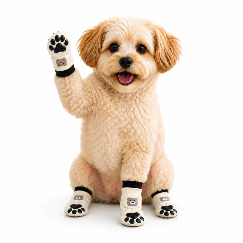 Dog Paw Protectors - 4-Piece Silicone Set with Anti-Slip Grip for Enhanced Outdoor Safety of Dogs and Puppies