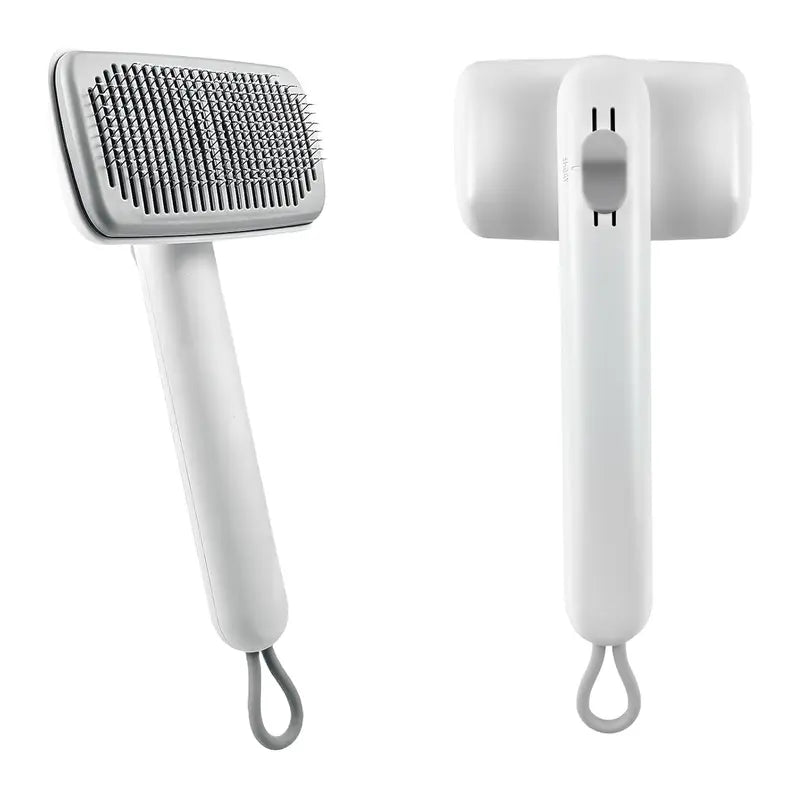 Self-Cleaning Deshedding Slicker Comb for Dogs and Cats - One-Click Release Grooming Brush for Effective Shedding Control and Easy Maintenance
