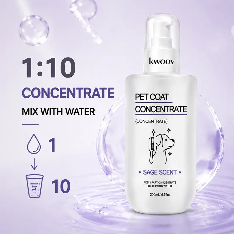 Stop Bathing Your Pet so Often – Waterless Concentrated Dog Grooming Spray with Silk Protein & Keratin, No-Rinse Coat Conditioner That Refreshes Fur, Softens Coat and Helps Eliminate Odors, Makes 67.6 Fl Oz