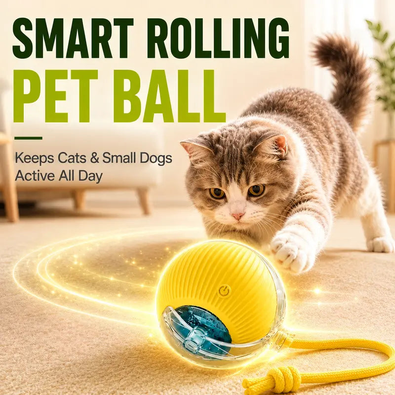 Interactive Smart Chew Resistant Dog Obstacle Avoidance Ball Toy - Universal, Automatic Obstacle Avoidance, Durable, All Seasons, for Indoor Exercise & Active Playtime