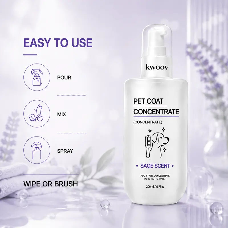 Stop Bathing Your Pet so Often – Waterless Concentrated Dog Grooming Spray with Silk Protein & Keratin, No-Rinse Coat Conditioner That Refreshes Fur, Softens Coat and Helps Eliminate Odors, Makes 67.6 Fl Oz