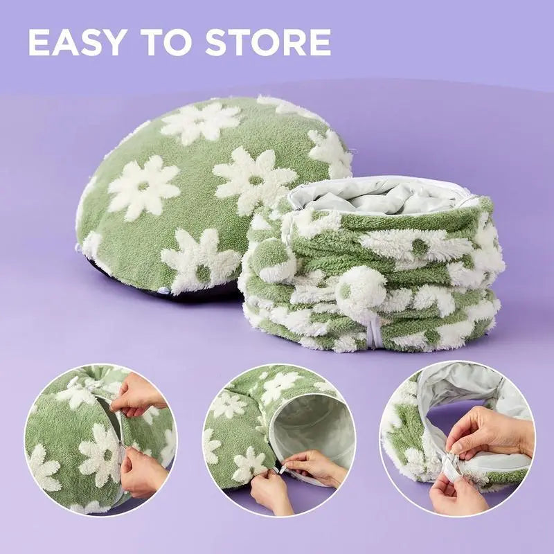 Cat Tunnel Bed – Cozy Donut Hideaway for All Sizes of Cats & Dogs, Soft Polyester Material, Calming Effect – Includes Peekaboo Cave for Kittens, Puppies & Bunnies – Multiple Sizes Available