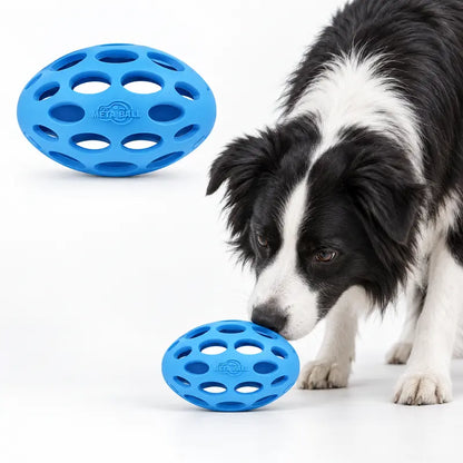 Durable Rubber Interactive Dog Ball Toy - Shake-Activated Sound Enrichment Toy for All Breeds, Encourages Activity, Offers Fetch Fun, Fruit Print Design